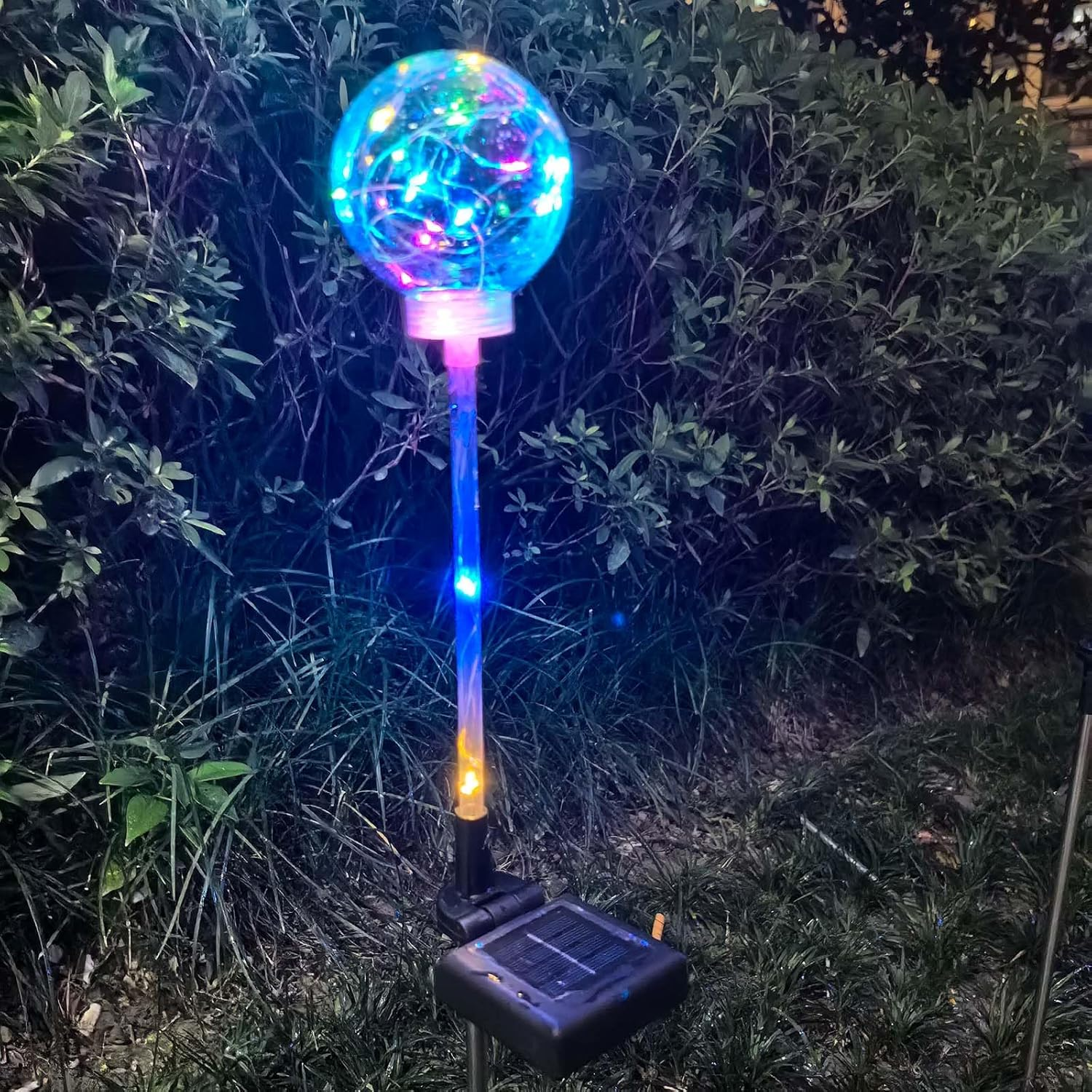 Solar Outdoor, Bop Ball Solar Garden Lights, Colorful Lights Outdoor,Garden LED for Path, Patio, Yard, 2 Pack Pathway image number 4