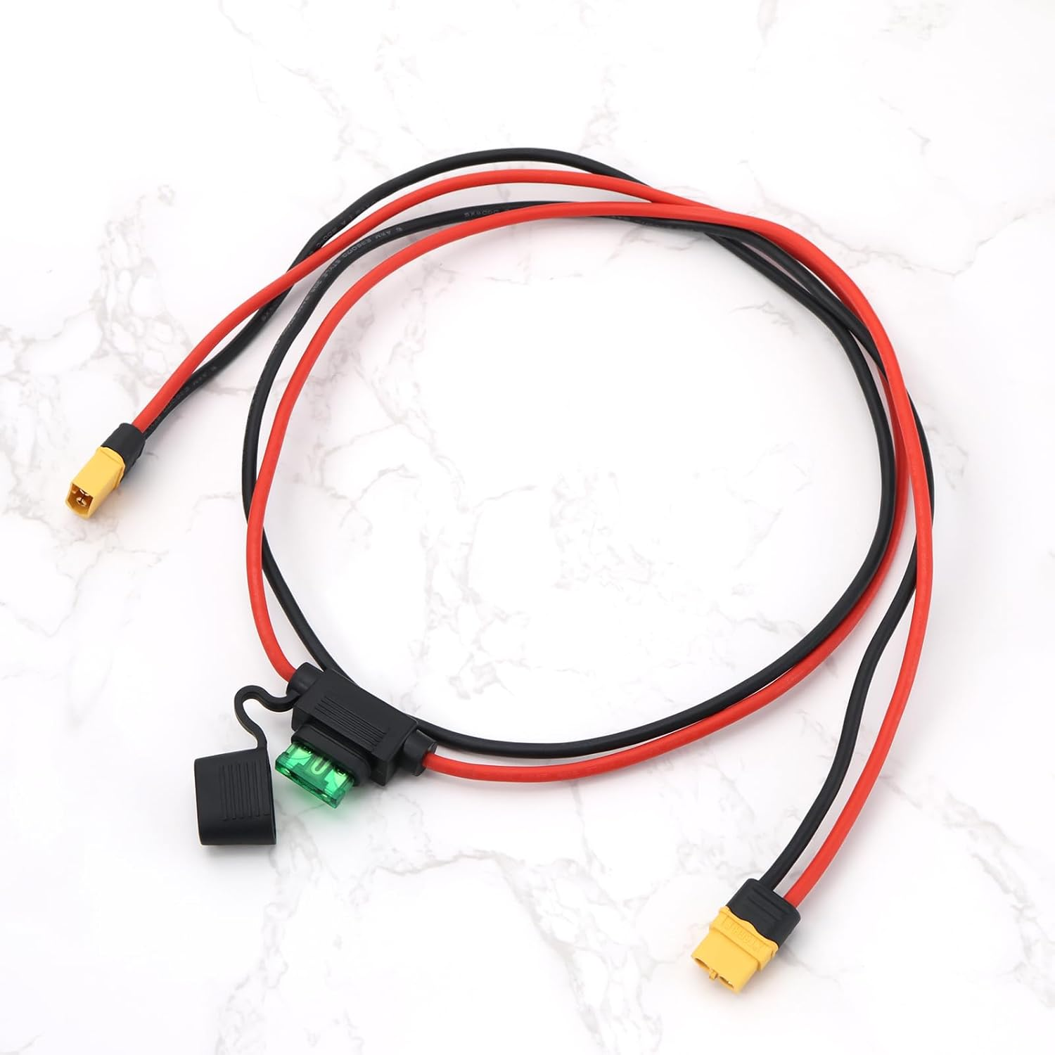 12AWG XT60 Extension Cable XT60 Male to Female Connector Cable with 30A Fuse for Electric Bikes Drone Model Planes Model Cars Lipo Battery Charger, 1M/3.2Ft image number 6