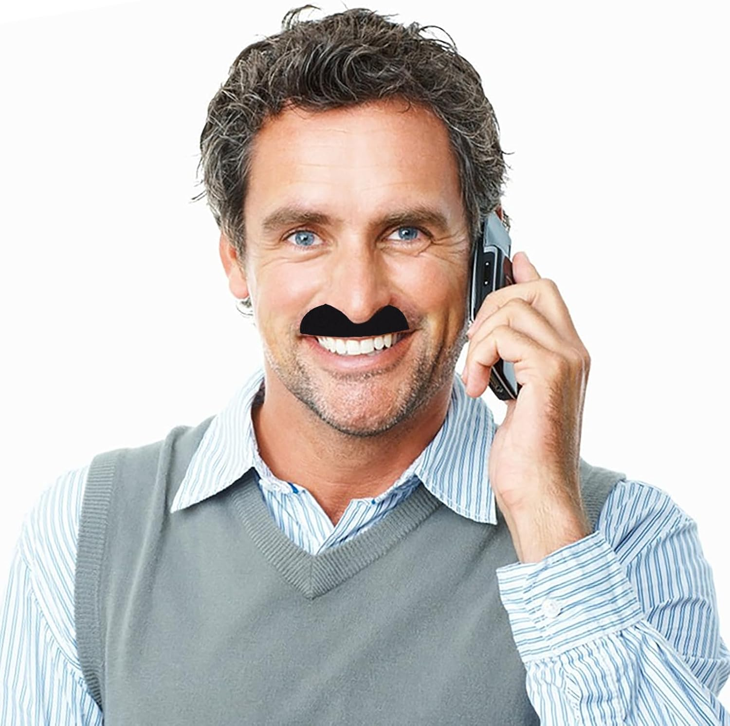 180 Pcs Fake Musta Che Bulk Stick on Moustache Realistic Self Adhesive Sticker Colorful Fake Beard Novelty Musta Che Stickers Black Costume Moustache Beards for Party Supplies Halloween School, image number 1