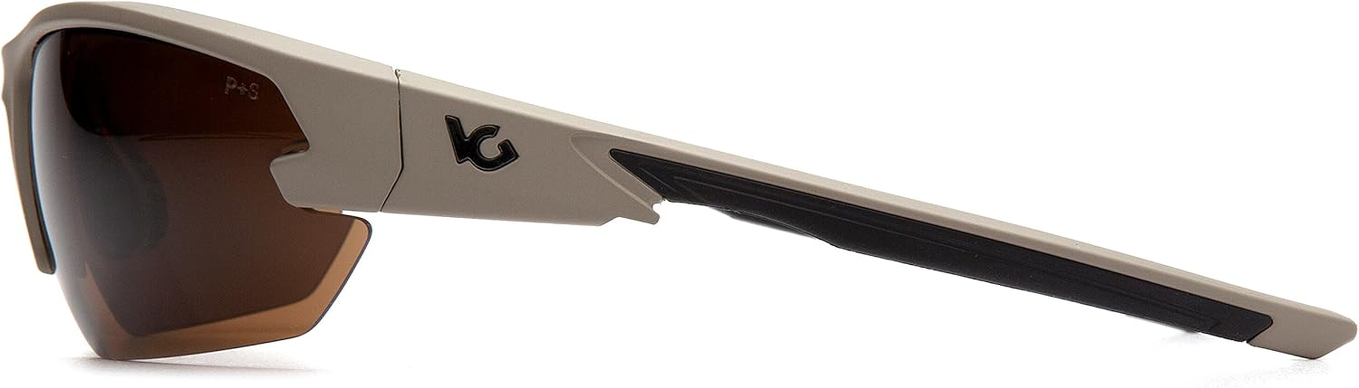 Venture Gear VGST1418T Tactical Semtex 2.0 Safety Shooting Glasses, Tan Frame, Bronze Anti-Fog Lens image number 2