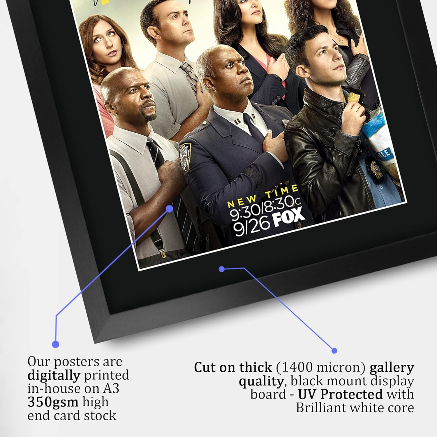 HWC Trading A3 FR Brooklyn Nine-Nine Andy Samberg Gifts Printed Signed Autograph Picture for TV Memorabilia Fans - A3 Framed image number 5