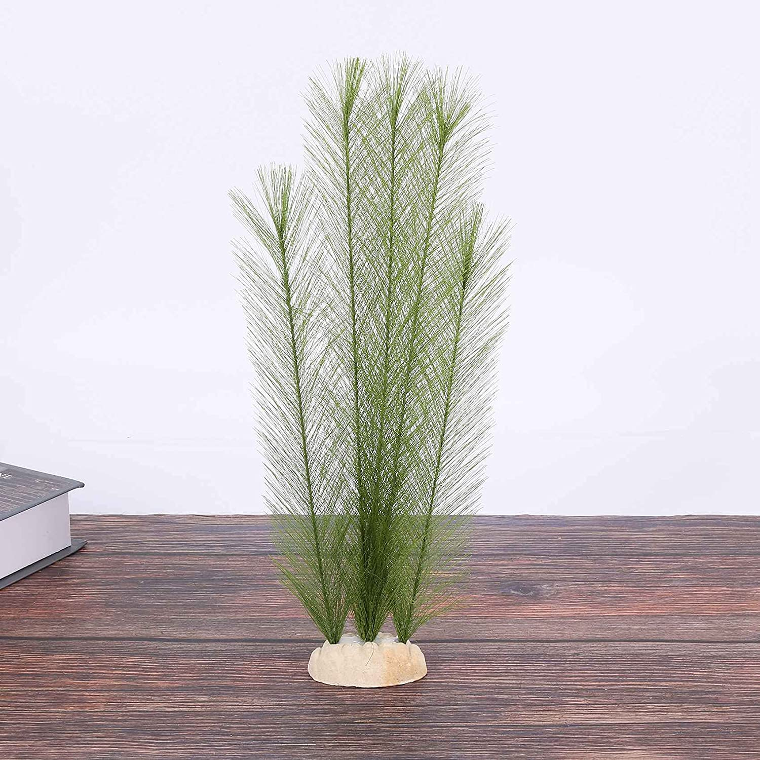 Aquarium Decorations Fish Tank Artificial Green Water Plants Made of Silk Fabrics Plastic, and Safe for All Fish and Pets image number 6