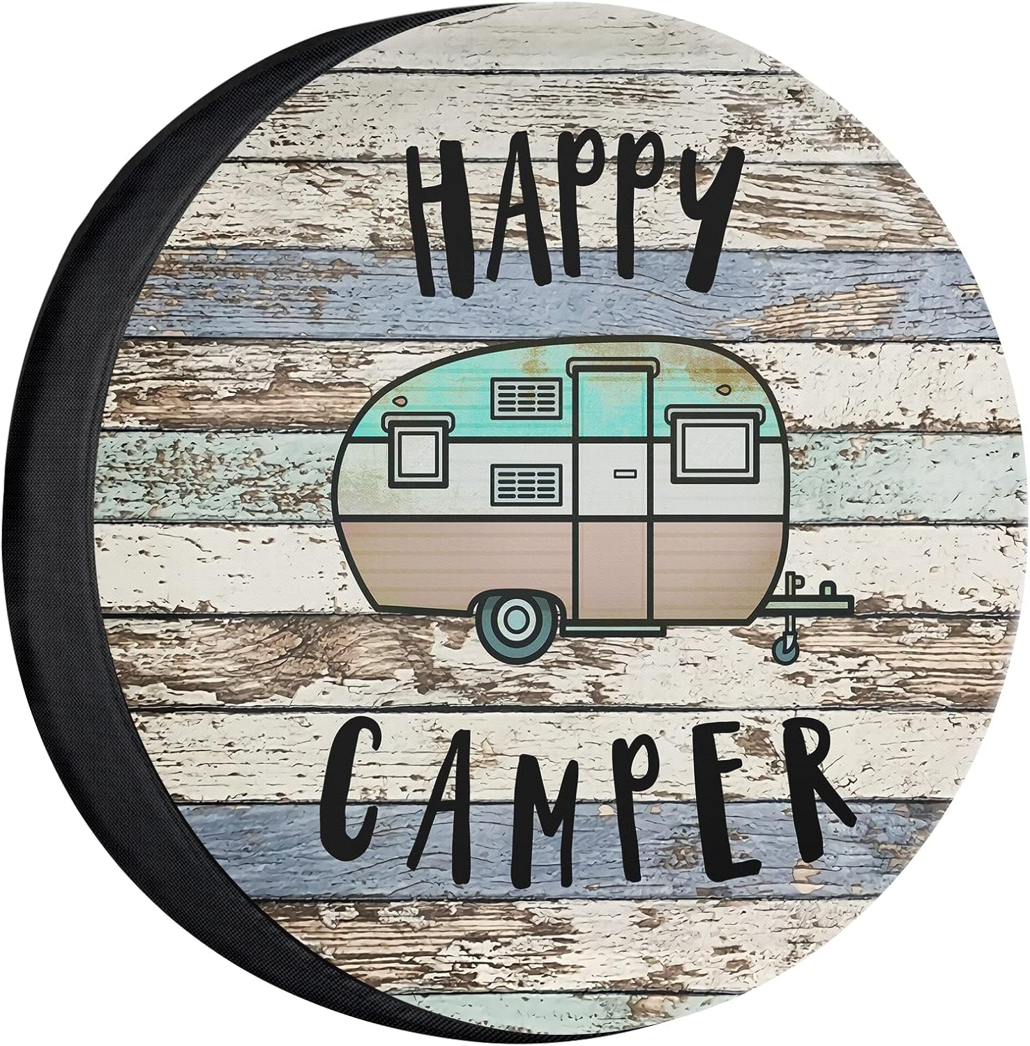 Happy Camper Spare Tire Cover Waterproof for Jeep Trailer RV SUV Truck Camper Travel Trailer Accessories 14 Inch image number 4
