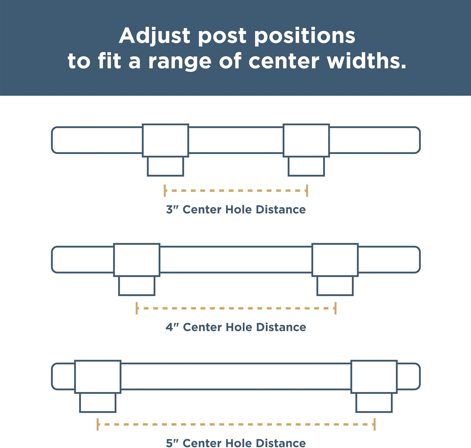 Franklin Brass Square Bar Adjustable Cabinet Pull, 1-3/8" to 6-5/16" (35-160Mm), 5-Pack, Satin Nickel P44368-SNM-B
