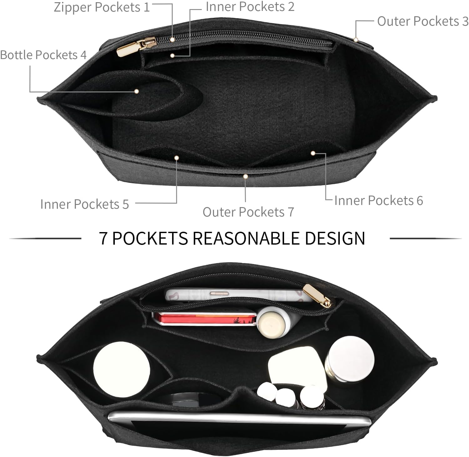 Felt Organizer Compatible with Longchamp