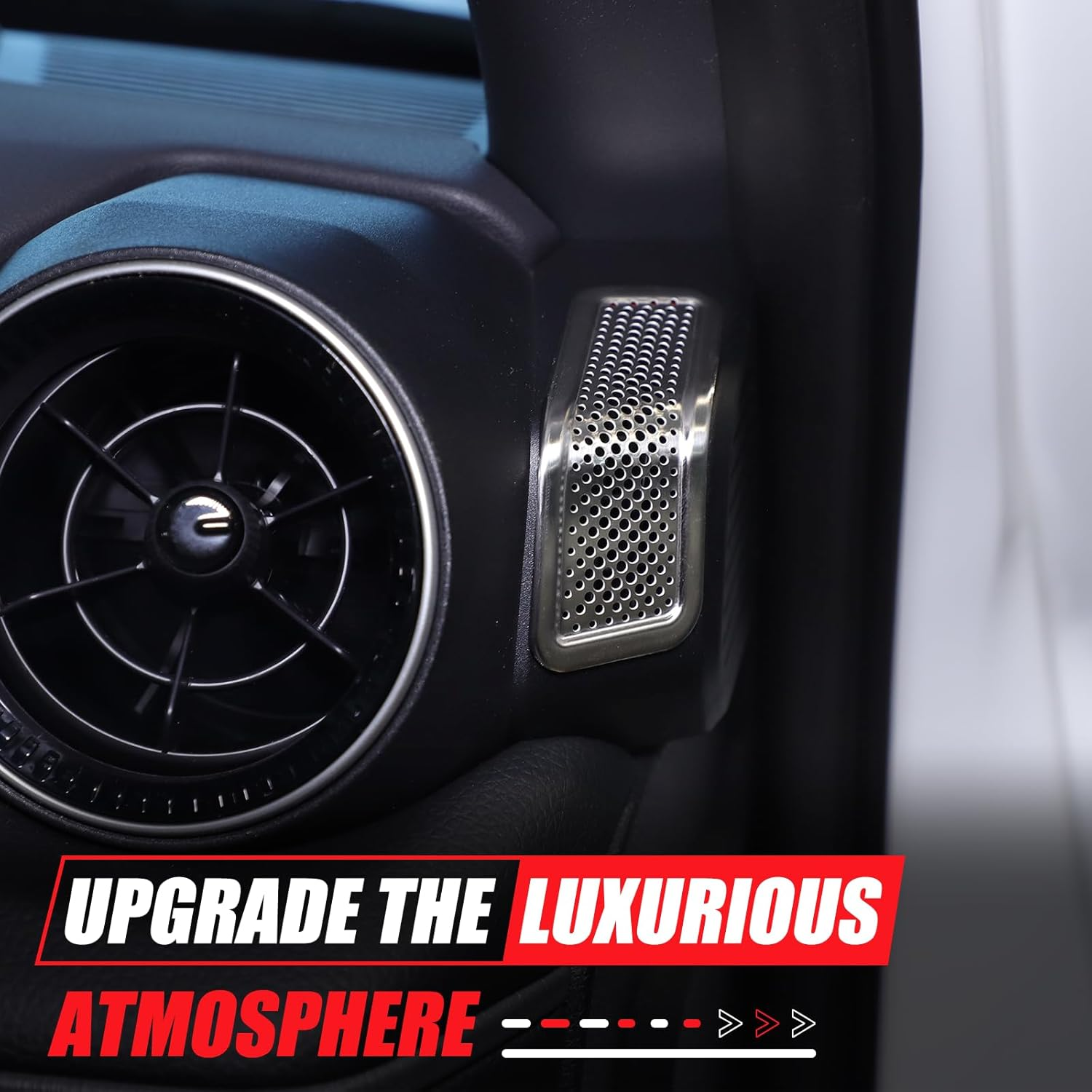 Dashboard Side Vent Mesh Covers Compatible with Toyota Land Cruiser Prado 250 2024-2025 Accessories | Stainless Steel Side Air Conditioner Dust Guards | 2PC Set (Sliver) image number 6