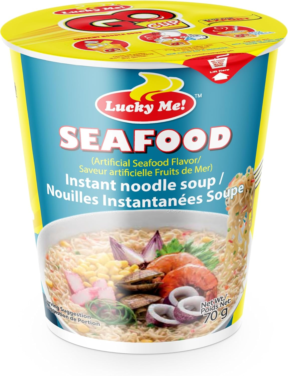 Lucky Me Seafood Instant Noodle Soup Cup 70G