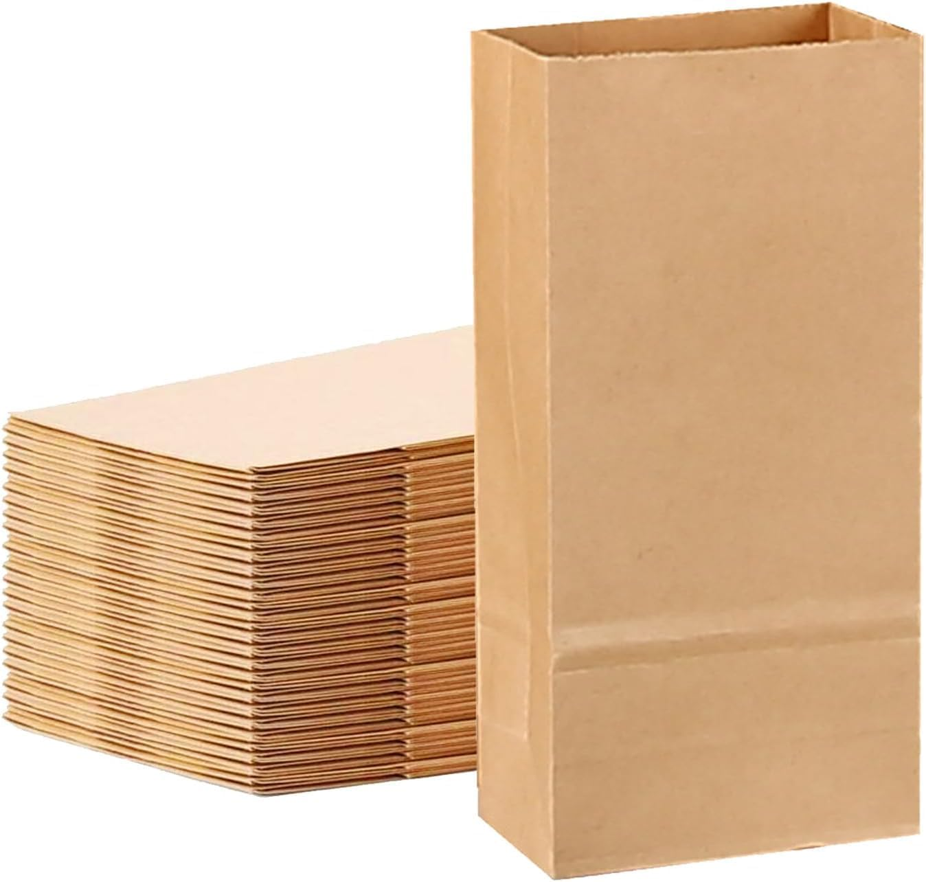 300 Pcs Brown Paper Bags Kraft Paper Bags Mini Kraft Paper Bags Small Paper Bags Gift Bag Paper Lunch Bags Bread Popcorn Pastry Grocery Snack Treat Cookie Candy Party Favor Bag image number 3