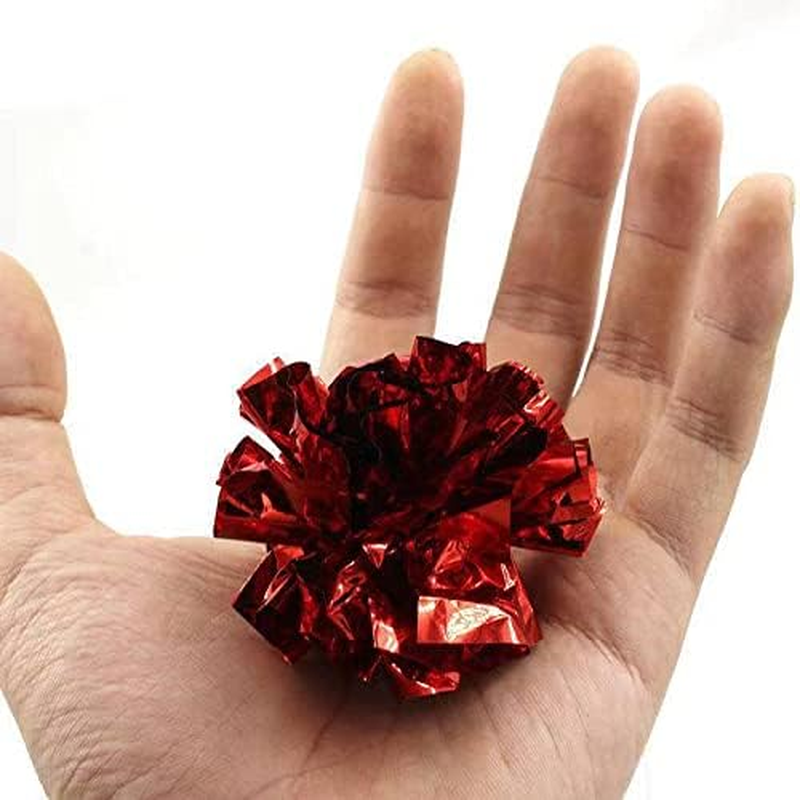 ISMARTEN Crinkle Balls Cat Toys for Indoor Cats, Lightweight Shiny Crinkle Paper Ball for Kitten (Random Color) (2.36 In)