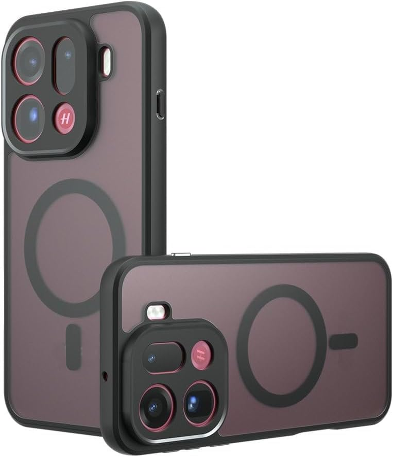 T Tersely Magnetic Case for Oppo Find X9 Pro 5G 2025, Compatible with Magsafe, Translucent Matte [Ultra Slim Shockproof] [Anti-Slip] Oppo X9Pro Protective Phone Case -Black image number 1