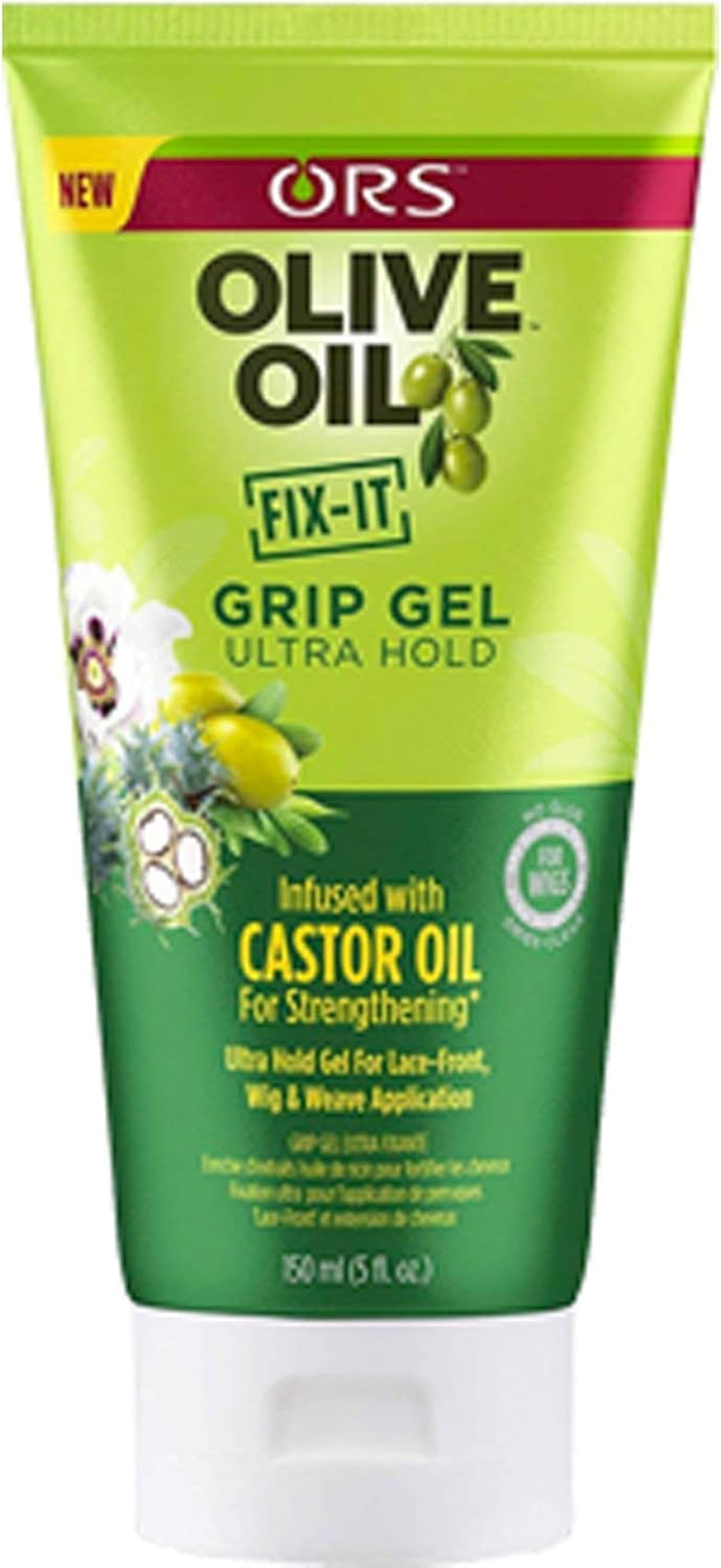 ORS Olive Oil Fix-It Wig Grip Gel Super Hold Infused with Castor Oil 150Ml(5Oz)