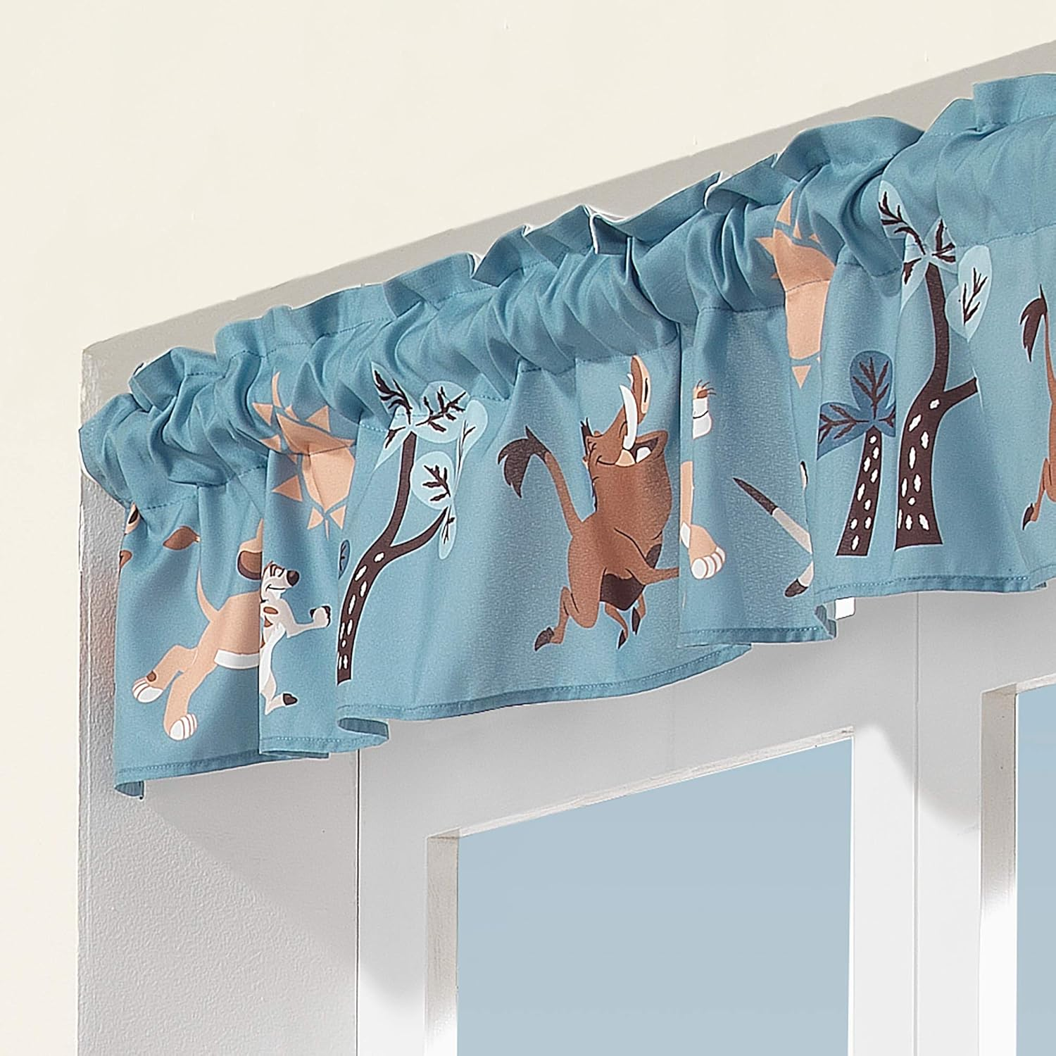 Lambs & Ivy Lion King Adventure Window Valance, Blue image number 3