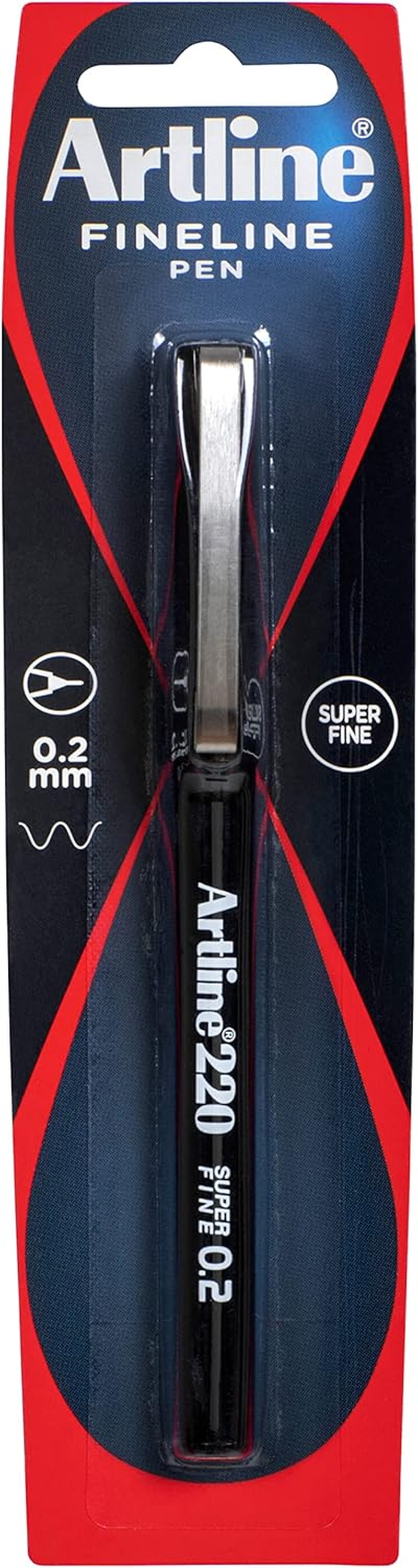 Artline 220, 122003, Fineliner Pen, 0.2Mm, Red, 1 Pack image number 5