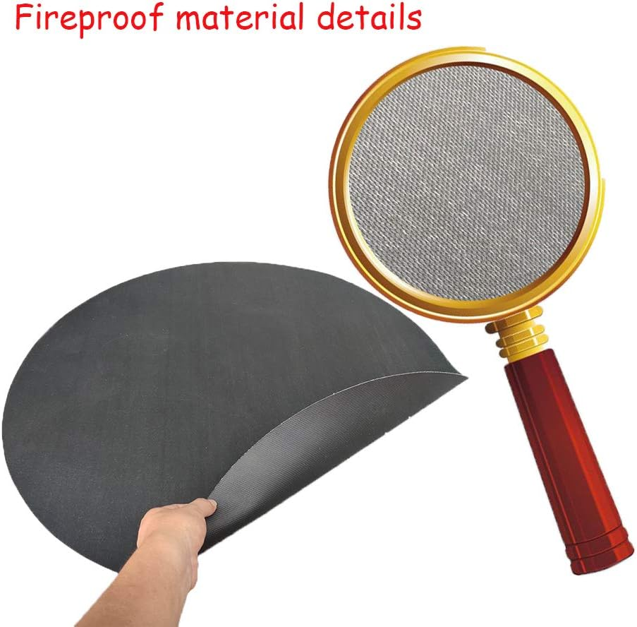 Fireproof Chimineas Mat for Deck,Protection Grill & Patio Fire Pit Pad Hearth Rug, Fireproof Mat, Deck Protector for Wood Burning Fire Pit, Gas Fire Pit, Charcoal Grill (48 Inch) image number 4