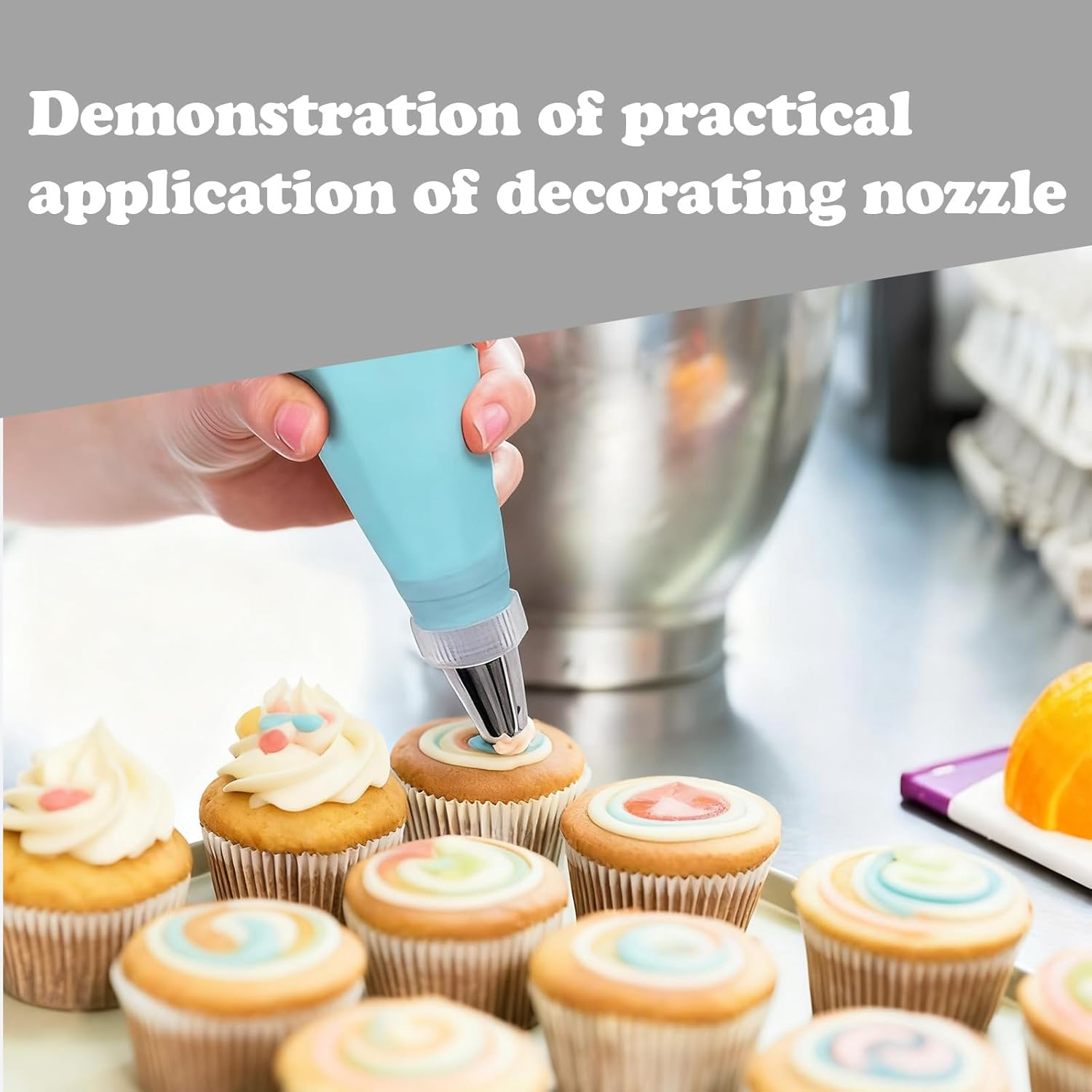 26Pcs of Piping Bags and Nozzles, Reusable Cake Decorating Kit,Piping Bag, for Baking Cookies, Paper Cups Cake Decorations, Piping Tips and DIY Cake Baking Tools image number 6