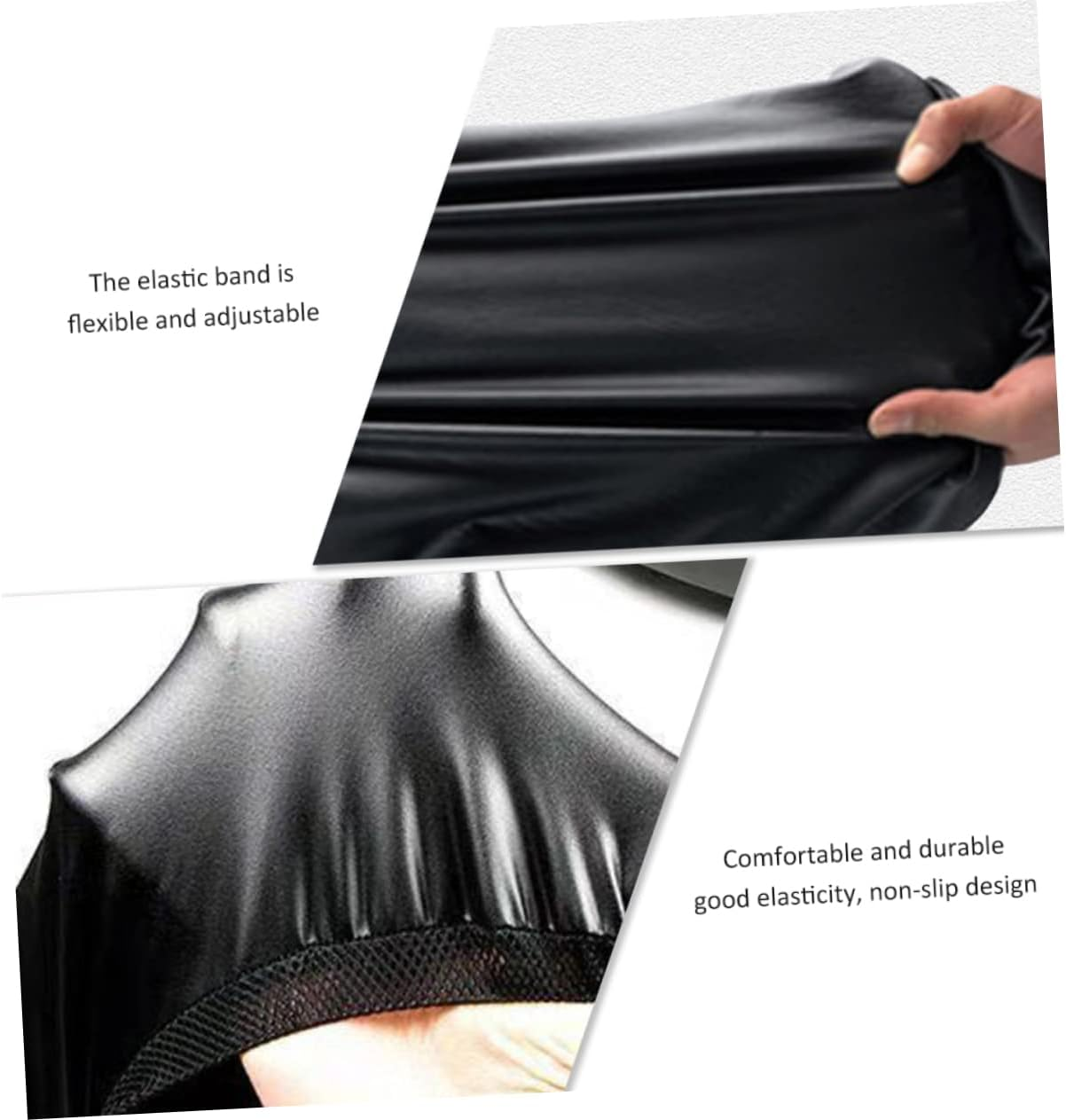 Vaguelly Motorcycle Seat Rain Cover Pu Leather Universal Seat Protector Daily Use Motorbike Cover image number 4