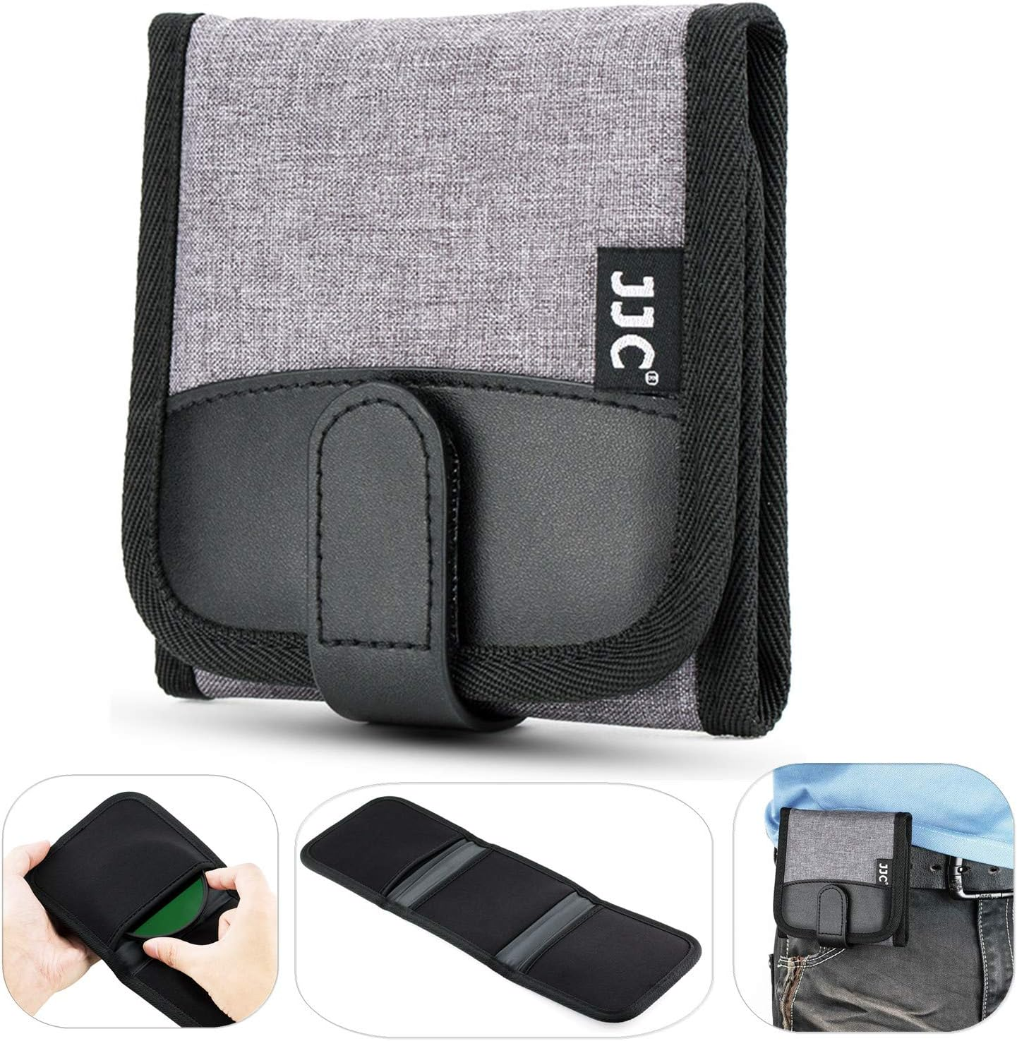 JJC 3 Pocket Foldout Filter Pouch Filter Protect Case Bag Holder Wallet Storage for 25Mm 37Mm 39Mm 40.5Mm 49Mm 52Mm 58Mm 62Mm 72Mm 77Mm 82Mm UV CPL ND Filters image number 4