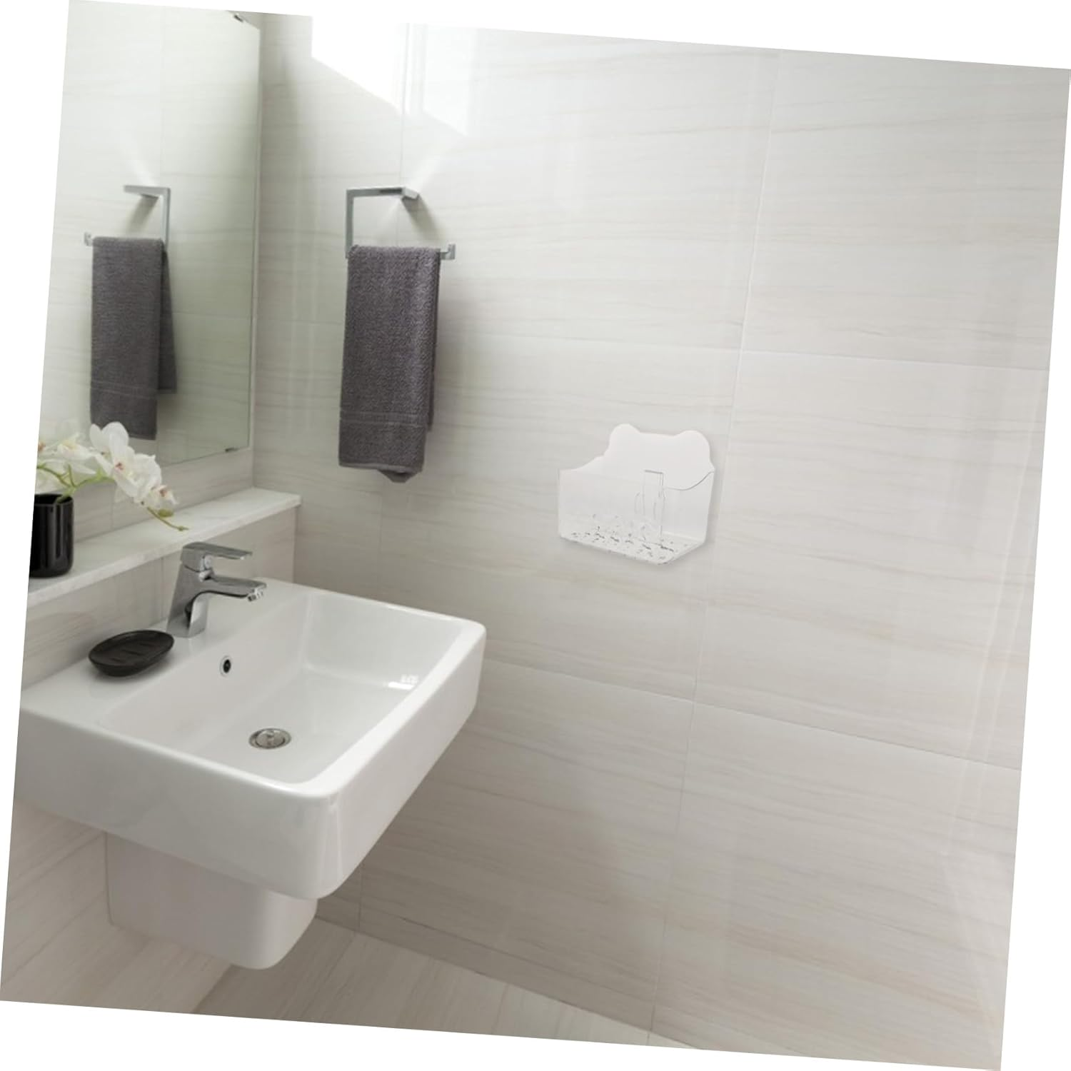 Space-Saving Wall Mount Tissue Box Kitchen Towel Holder Easy Install Wipes Storage image number 6