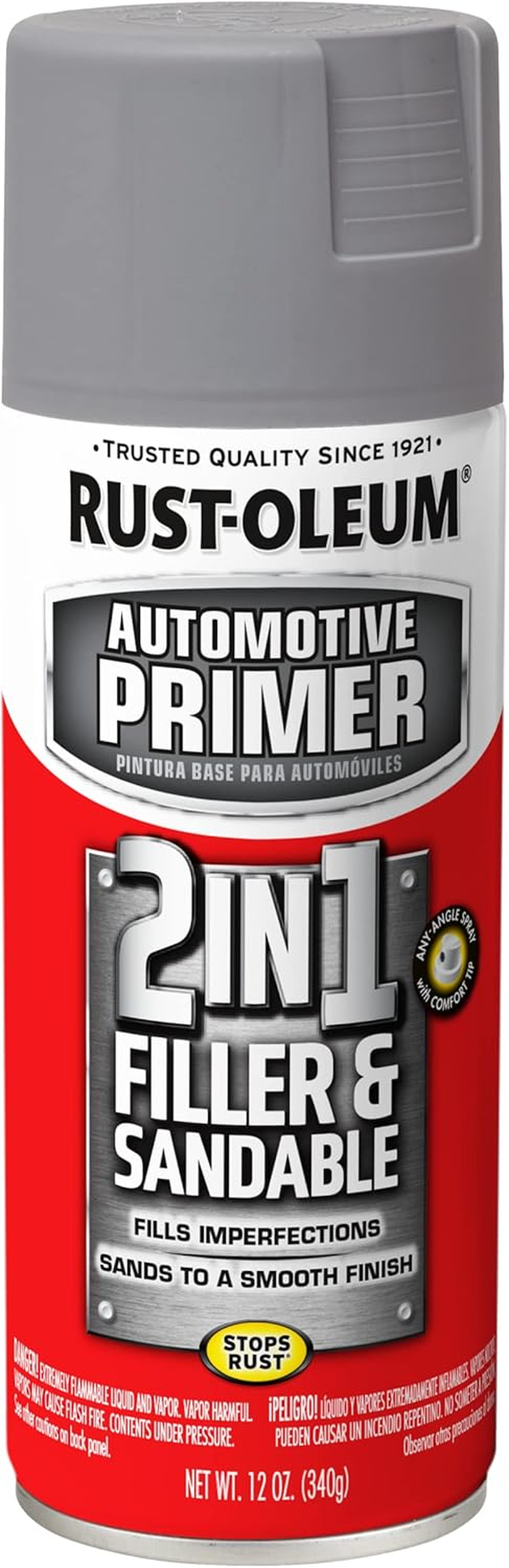 Rust-Oleum Automotive 260510 12-Ounce 2 in 1 Filler and Sandable Primer Spray, Gray image number 3