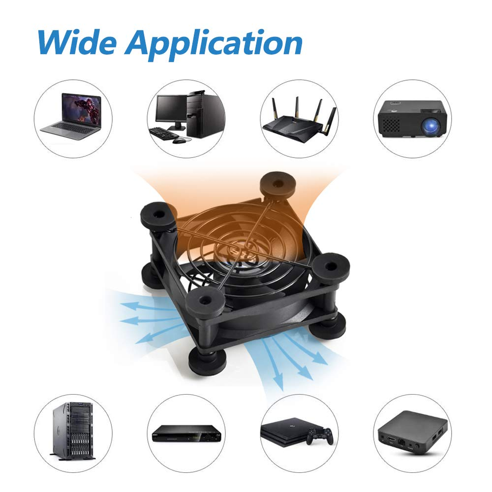 Quiet 80Mm USB Fan, 5V USB Portable Cooling Fan for Flat Panel Xbox DVR Playstation Router TV Receiver Computer Cabinet Cooler image number 6