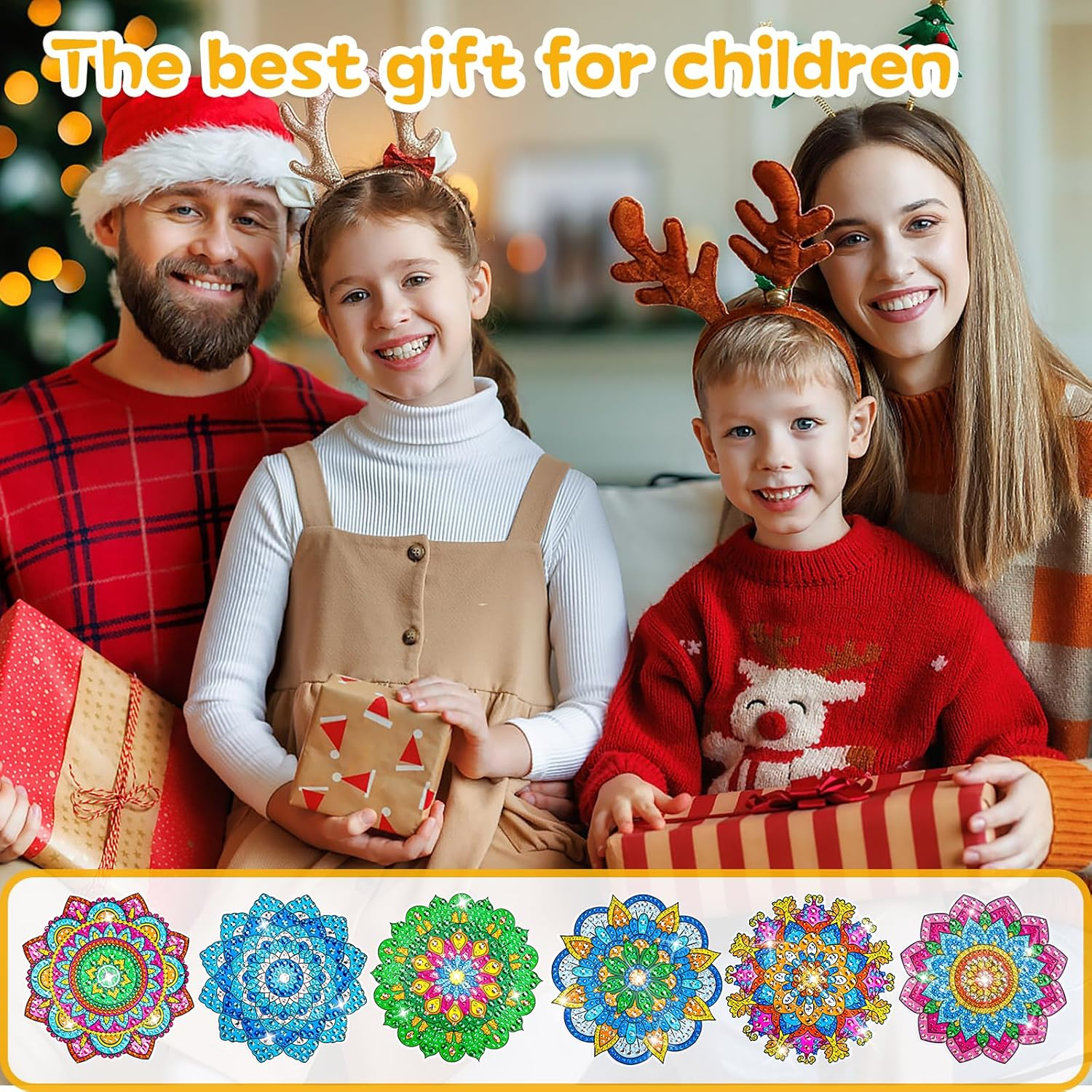 Art and Craft for Kids Aged 6-9: Birthday Presents for 7 8 Year Old Kids Art Craft Kits, 6 7 8 9 Year Old Boys Girls Gift Ideas Mandalas Window Diamond Stickers Art (Multicolored) image number 2