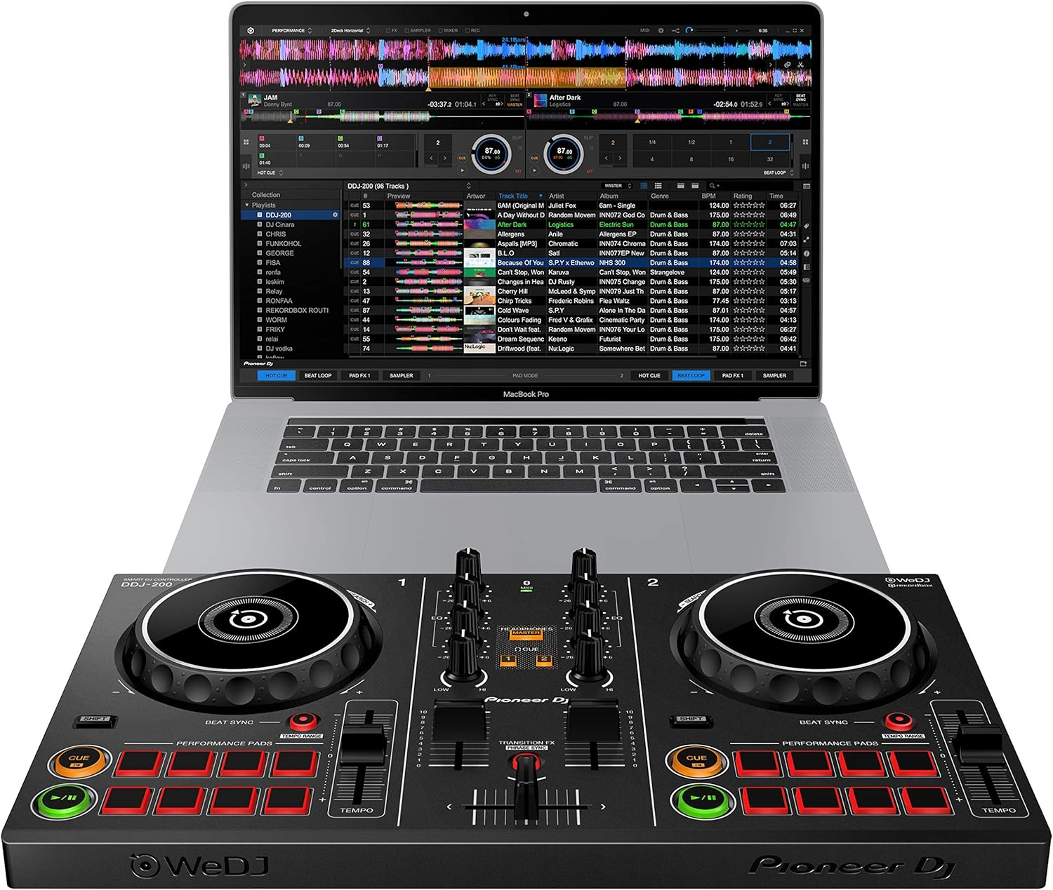 Pioneer DJ DDJ-200 Smart DJ Controller, Black image number 4