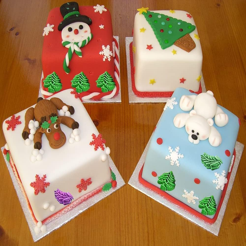 Christmas Flower Frosting Tips Nozzles, Xafissy 15PCS Christmas Russian Piping Tips Christmas Icing Nozzles Snowman Snowflake Christmas Tree Santa Claus Pattern for Baking Cupcake Birthday Party image number 2