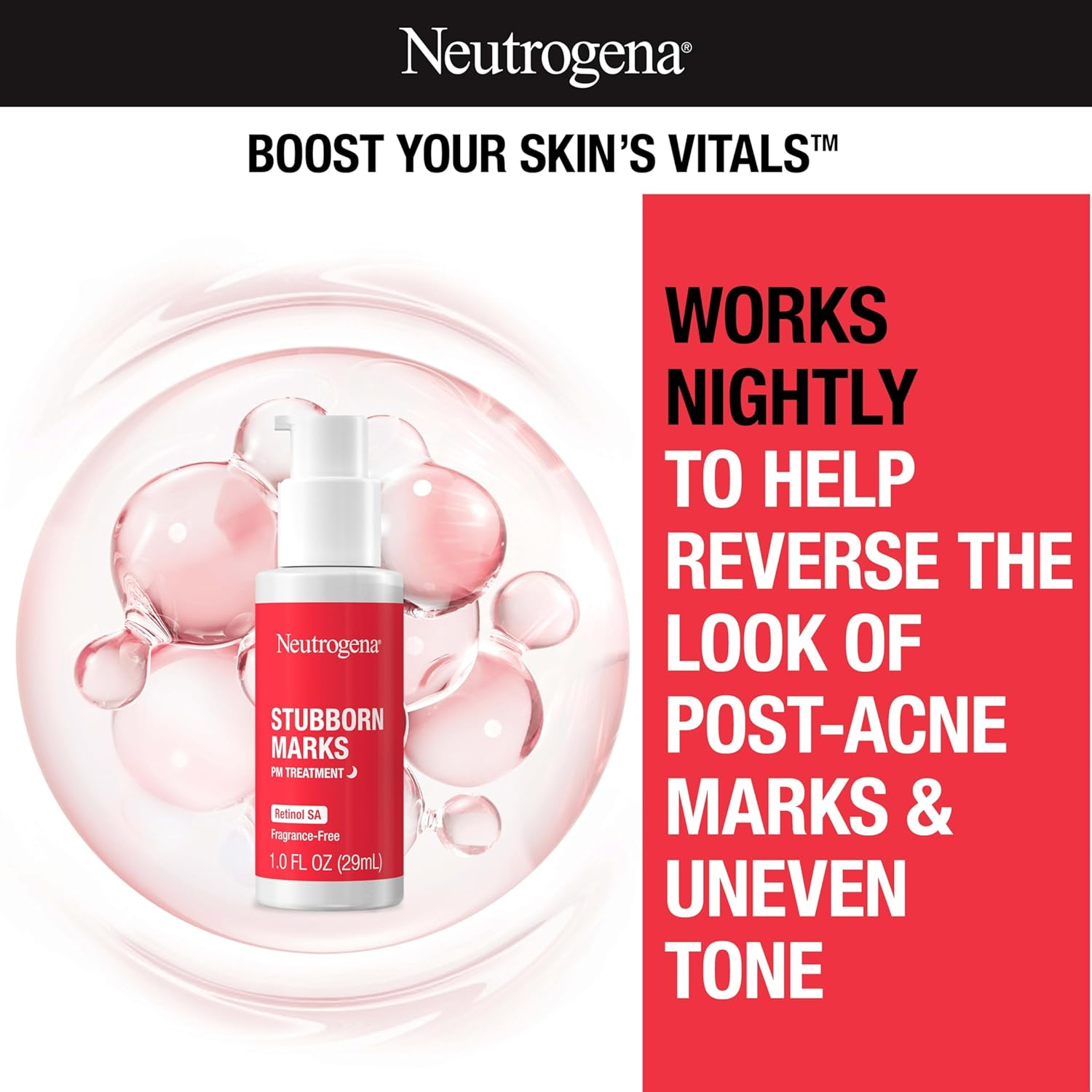 Neutrogena Stubborn Marks PM Treatment with Retinol, Fl Oz image number 6