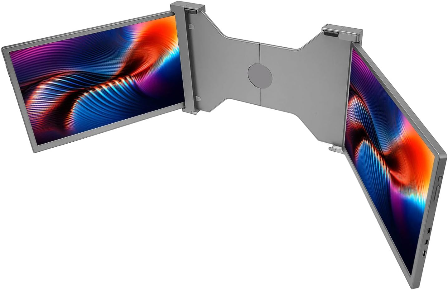 S15 14 Inch Portable Triple Monitor for Laptop, 1080P FHD IPS Laptop Screen Extender with Retractable Stand for 15 to 17.3 Inch Laptop, Type C Dual Triple Monitor Extender for Win for OS X, Gifts image number 2