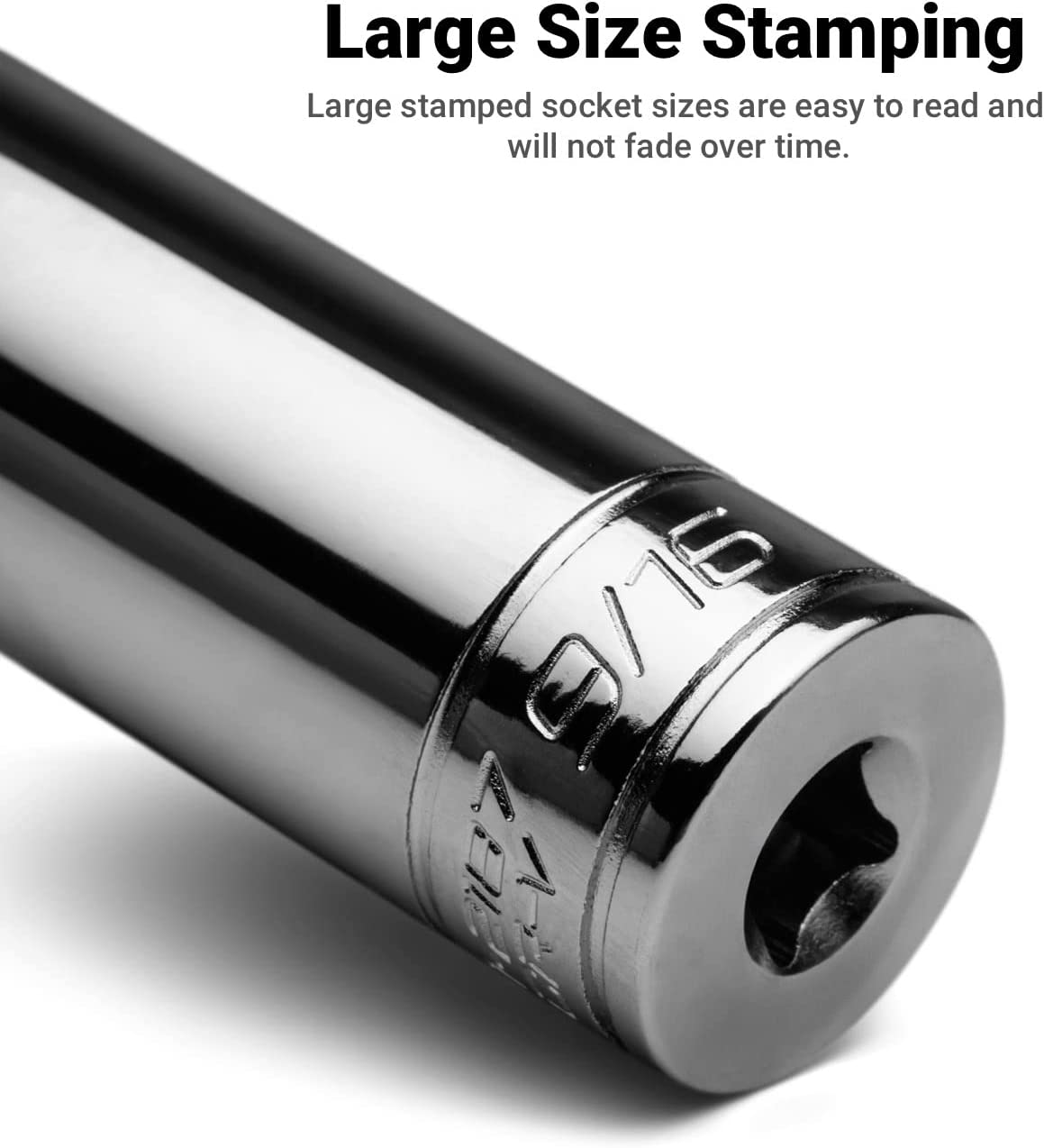 Capri Tools 3/8 In. Drive Shallow and Deep Chrome Socket Set, 6-Point, 5/16 to 1 In, 24-Piece image number 2