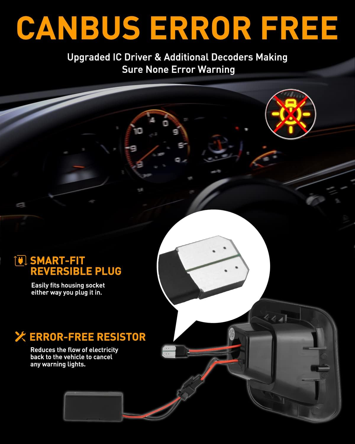 Full LED License Plate Light Tag Light for 2003-2018 Dodge RAM 1500 2500 3500 Pickup Truck, 6000K White, Smoke Lens, Tag Lamp Assembly Replacement, 2 PCS