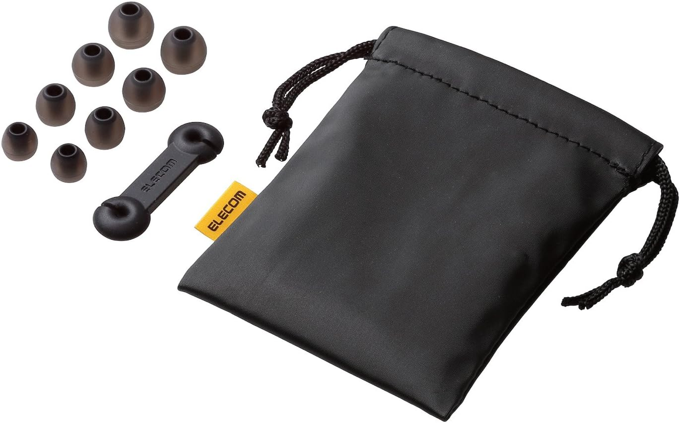 Elecom EHP-GB100MBK Stereo Earphones, Canal, 0.4 Inches (10 Mm), Driver with Microphone, Heavy Bass, Black image number 3