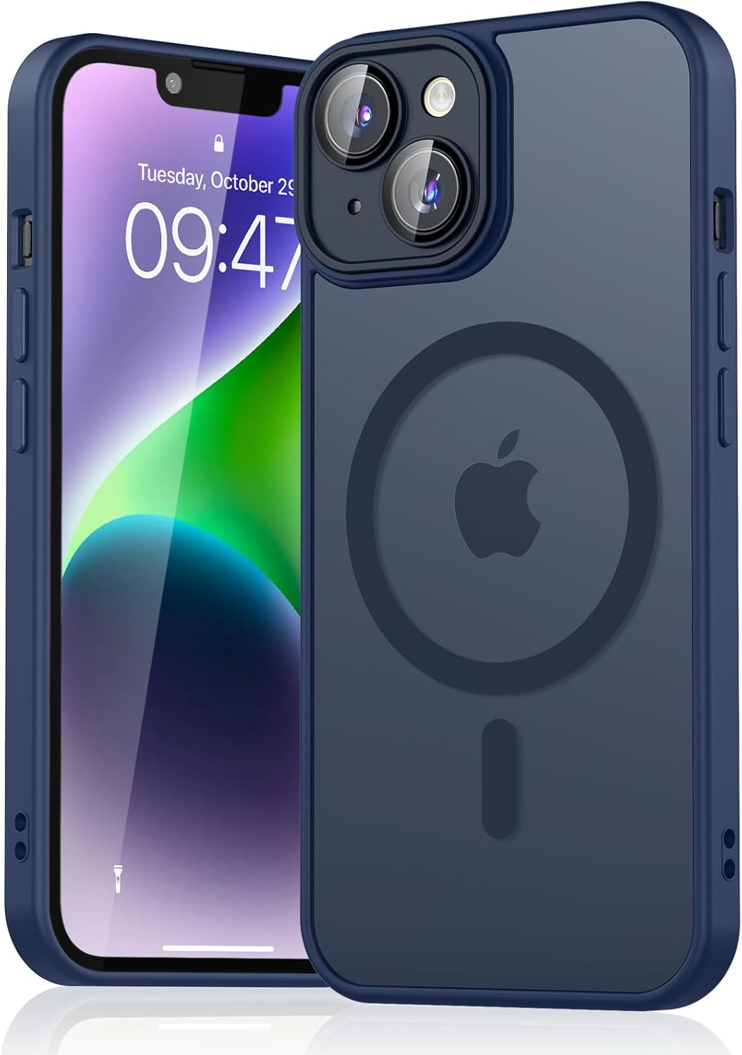 Magnetic Case for Iphone 14 Case, [Compatible with Magsafe] Drop Protection Skin-Friendly Shockproof Protective Translucent Matte Cover for Iphone 14