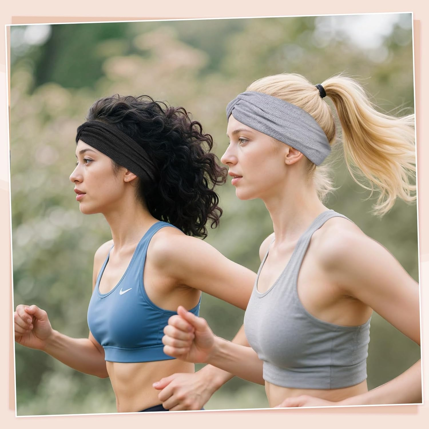 6 Pieces Women'S Headband Elastic Soft Headbands Sports Hair Bands for Yoga Fitness Jogging image number 3