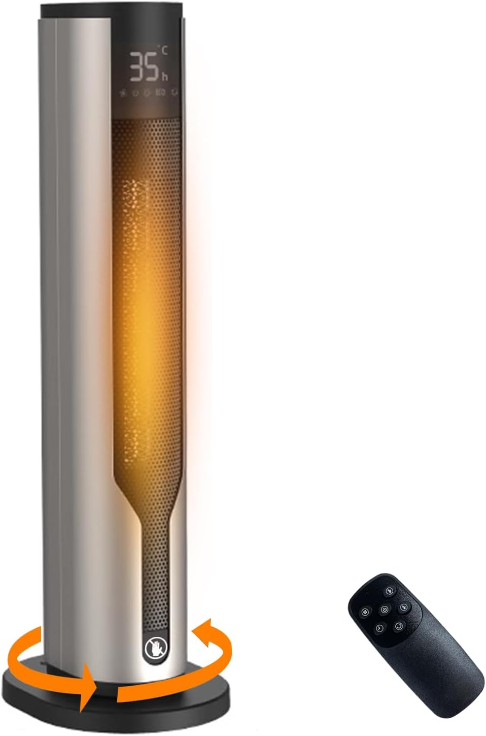 23.6"Tower Space Heater with Adjustable Thermostat,Remote Control & 12H Timer, Tip-Over Switch & Overheating Protection, 1900W, 3 Mode, 12H Timer,Ptc Ceramic Rapid Heat for Office Home (AU Plug) image number 2