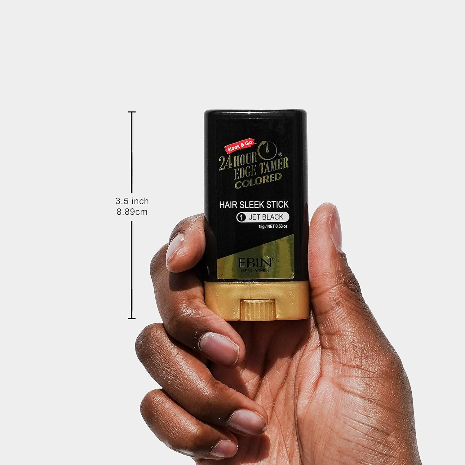 EBIN NEW YORK 24 Hour Colored Sleek Stick, Dark Brown, 3Pack (0.53Oz Each) - Covers Gray Roots, No Flaking, No Residue, Strong Hold for All Hair Types