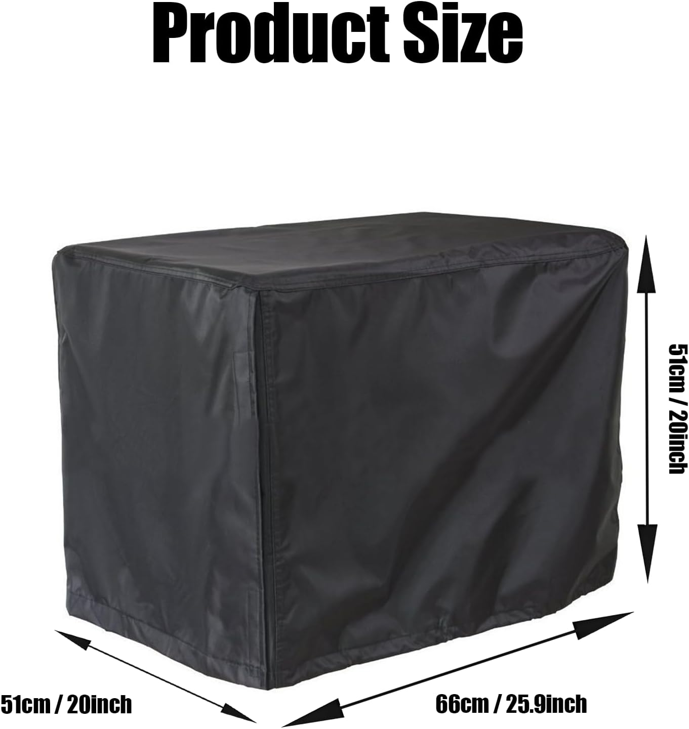Universal Generator Cover, 66X51X51Cm Waterproof Cover Accessories Storage Dustproof Weather Outdoor Storage Cover Black image number 5