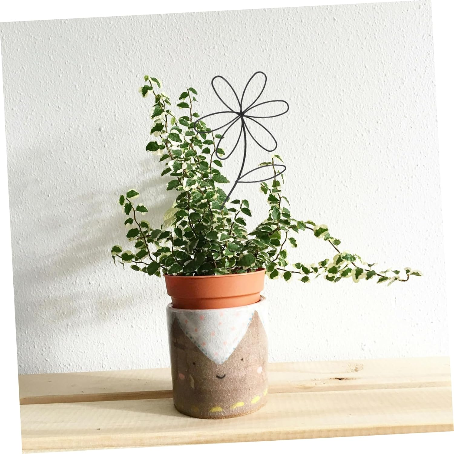 Yardwe 2Pcs Metal Plant Trellis Climbing Rack for Potted Plants Outdoor Heavy Duty Support Garden Supplies