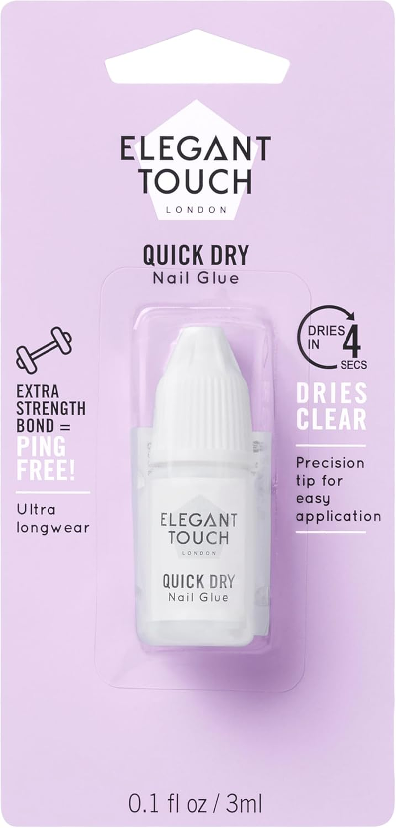 Elegant Touch Quick Dry Nail Glue 3Ml