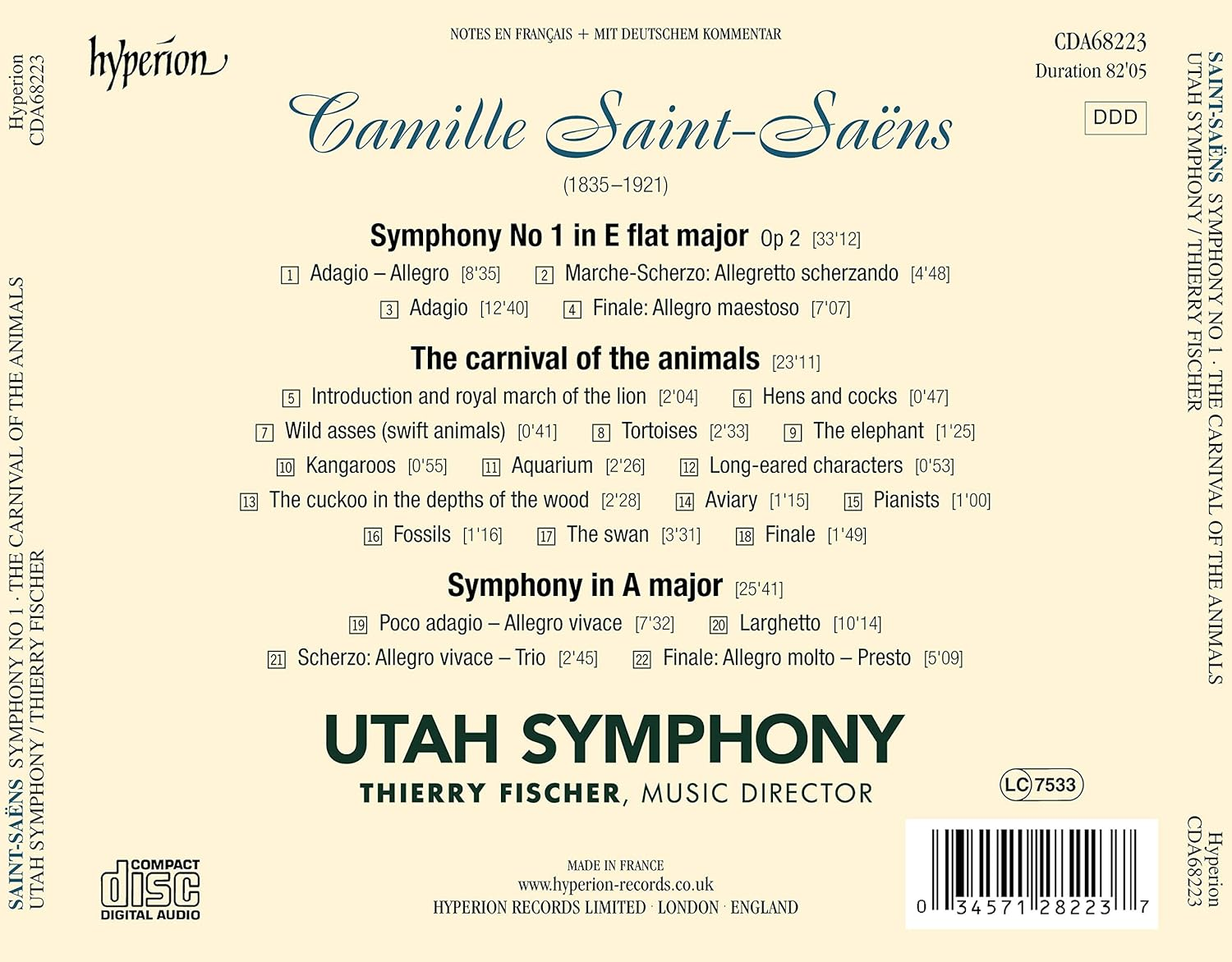 Saint-Saens: Symphony No.1, Carnival of the Animals image number 1