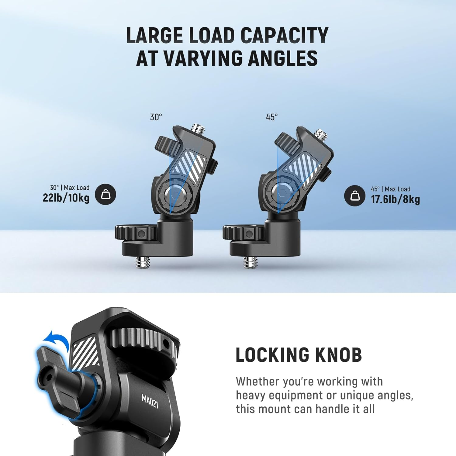 NEEWER Upgraded Field Monitor Mount Monitor Holder with 1/4" Screw, 360&deg; Swivel, 180&deg; Tilt, anti Twist Screw Compatible with Atomos Ninja 5" & 7" Camera Monitor, Camera Cage, MA021 image number 4