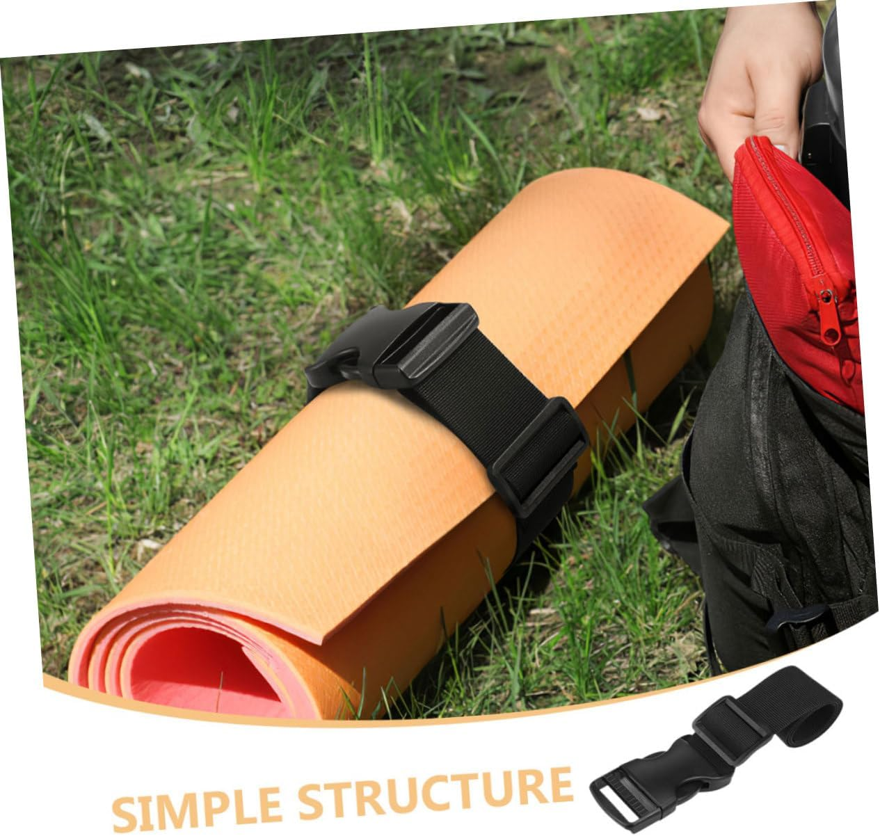 Iplusmile 4Pcs Adjustable Nylon Luggage Buckle Straps Outdoor Travel Suitcase Belts with Snap Clasp for Backpack Tote Bag Security and Extra Bag Attachment image number 6