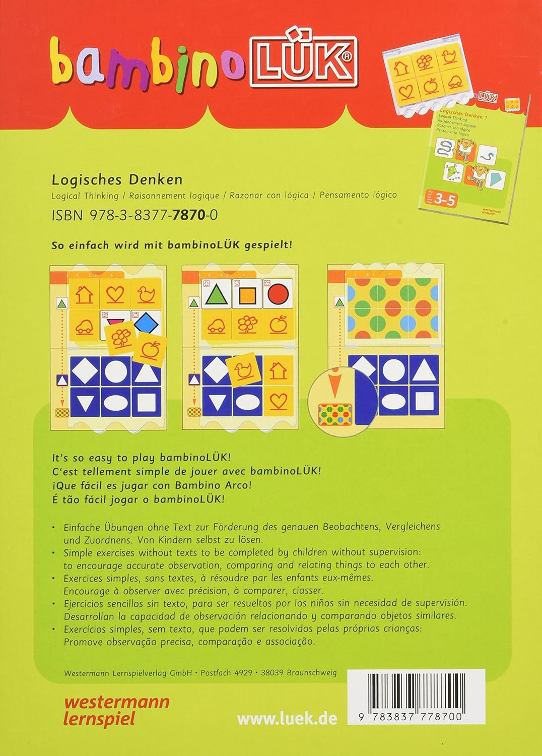 Bambinoluek-Set Logisches Denken: 3/4/5 Jahre image number 1