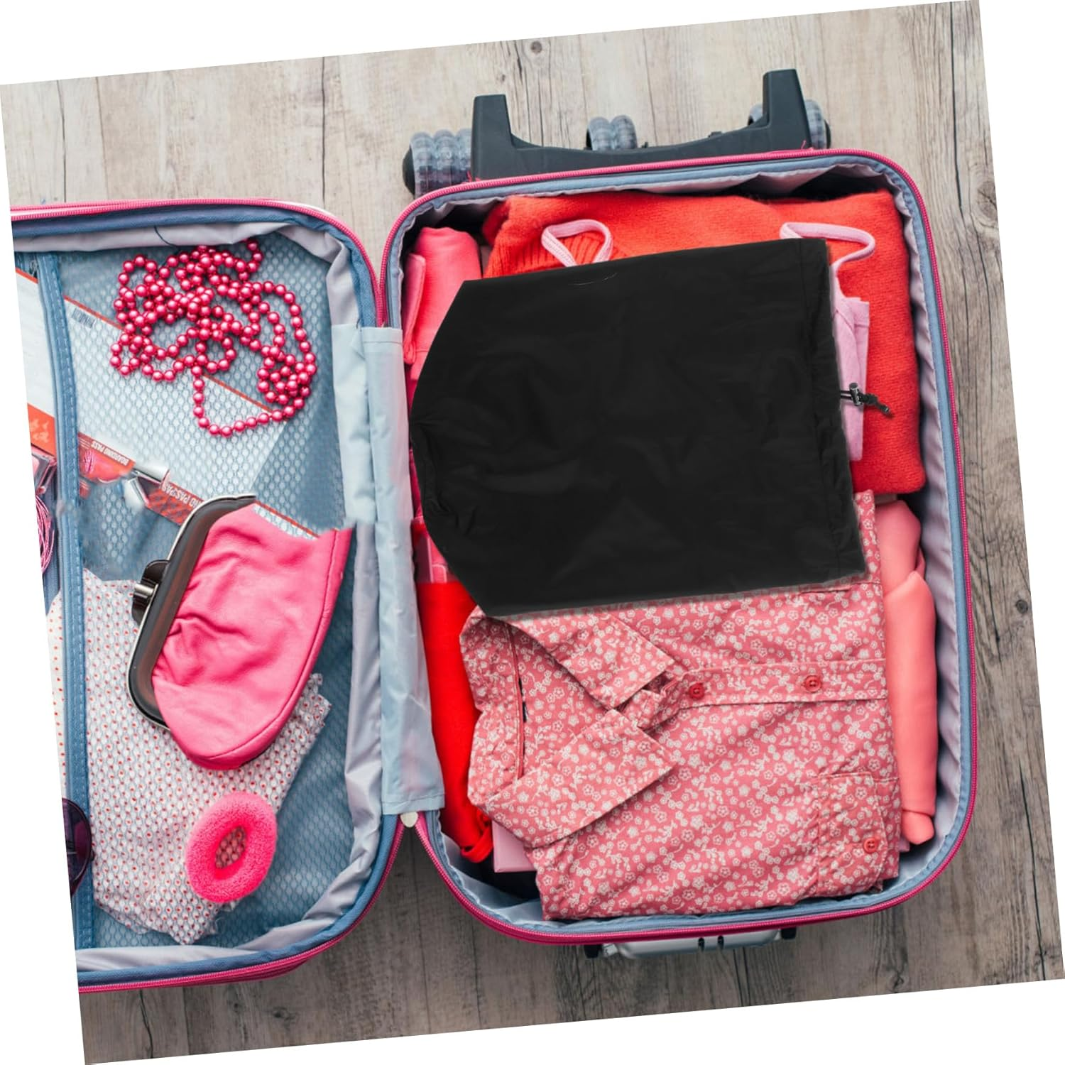 NIYANGLE Compact down Jacket Organizer Waterproof Drawstring Storage Sack Travel Garment Bag for Camping Hiking and Outdoor Use