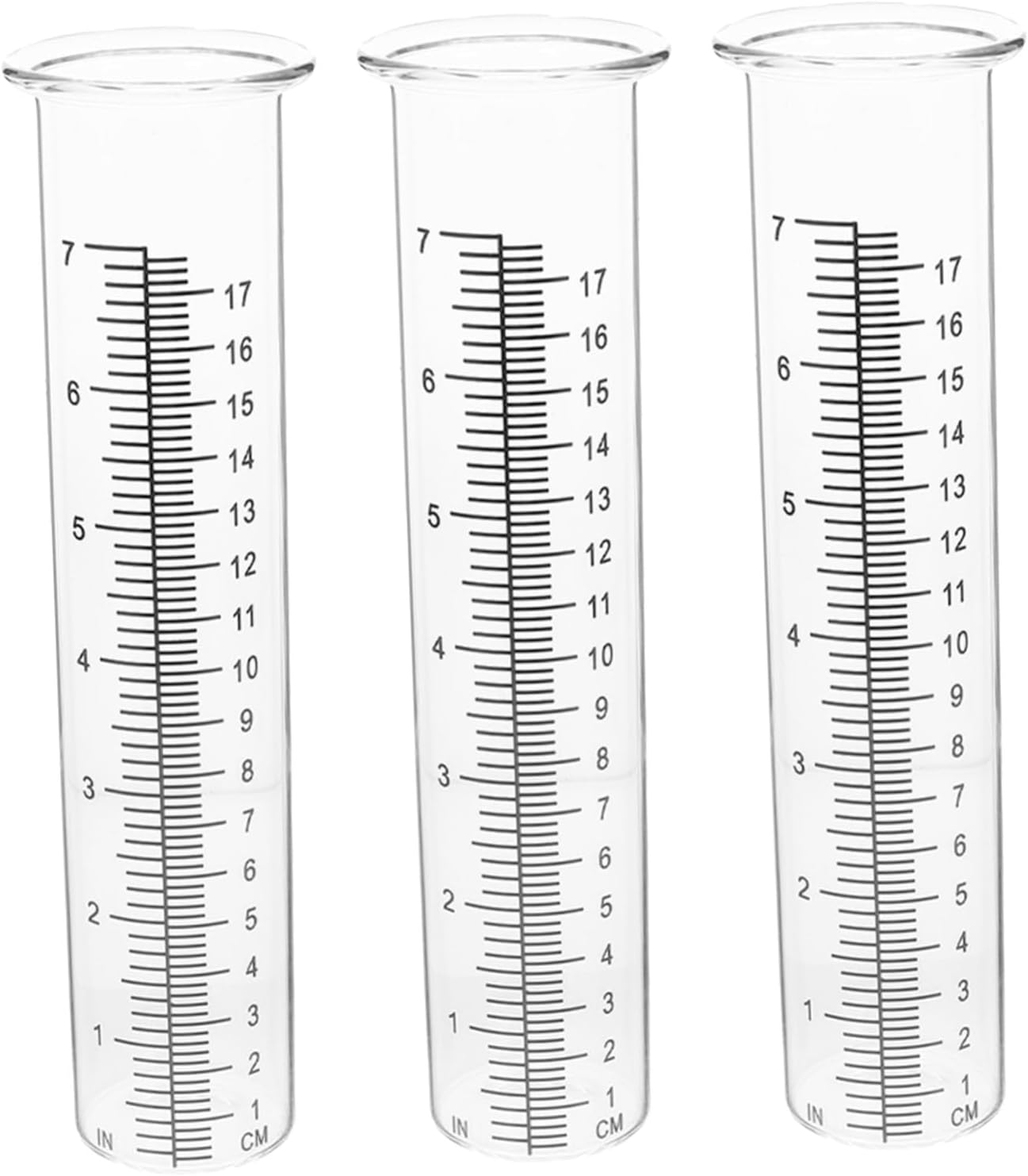 Totority 3Pcs Freeze Plastic Rain Gauge with Clear Scale for Accurate Outdoor Measurement Deck Garden Lawn Cold Resistant and Crack Resistant Weatherproof Tool image number 5