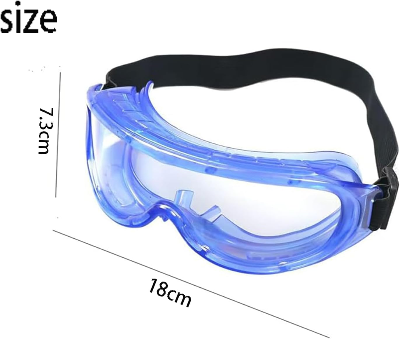 Roczential Safety Goggles Clear Lenses Anti-Fog Protective Goggles Wide Field of View Adjustable Chemical Splash Protective Eyewear Soft Lightweight Eyewear image number 6