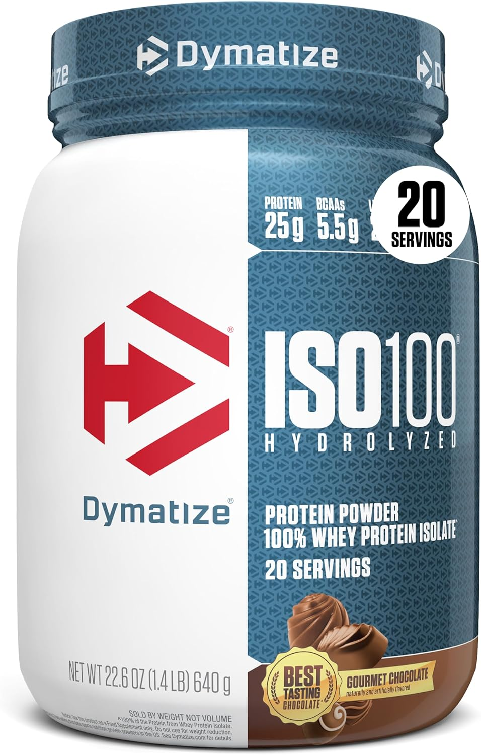 Dymatize Iso-100 Hydrolyzed Whey Protein Isolate 20 Serves Fudge Brownie 640 Gram image number 3
