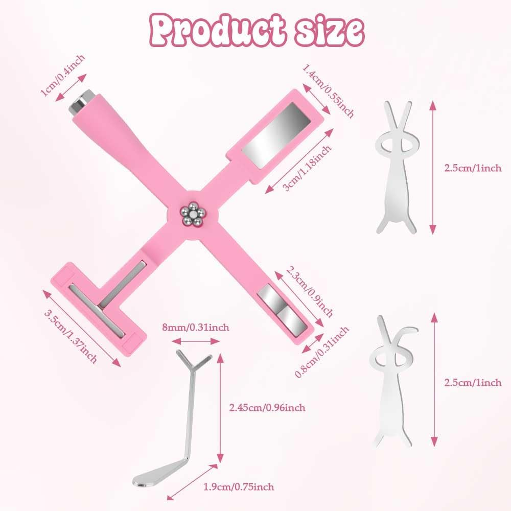 5 in 1 Cat Eye Shape Nail Art Adhesive Magnet, Includes 1 Heart Magnet for Cat Eye Gel Polish, 2 Rabbit Magnets for Cat Eye Gel Polish, for Home and Professional Use image number 4