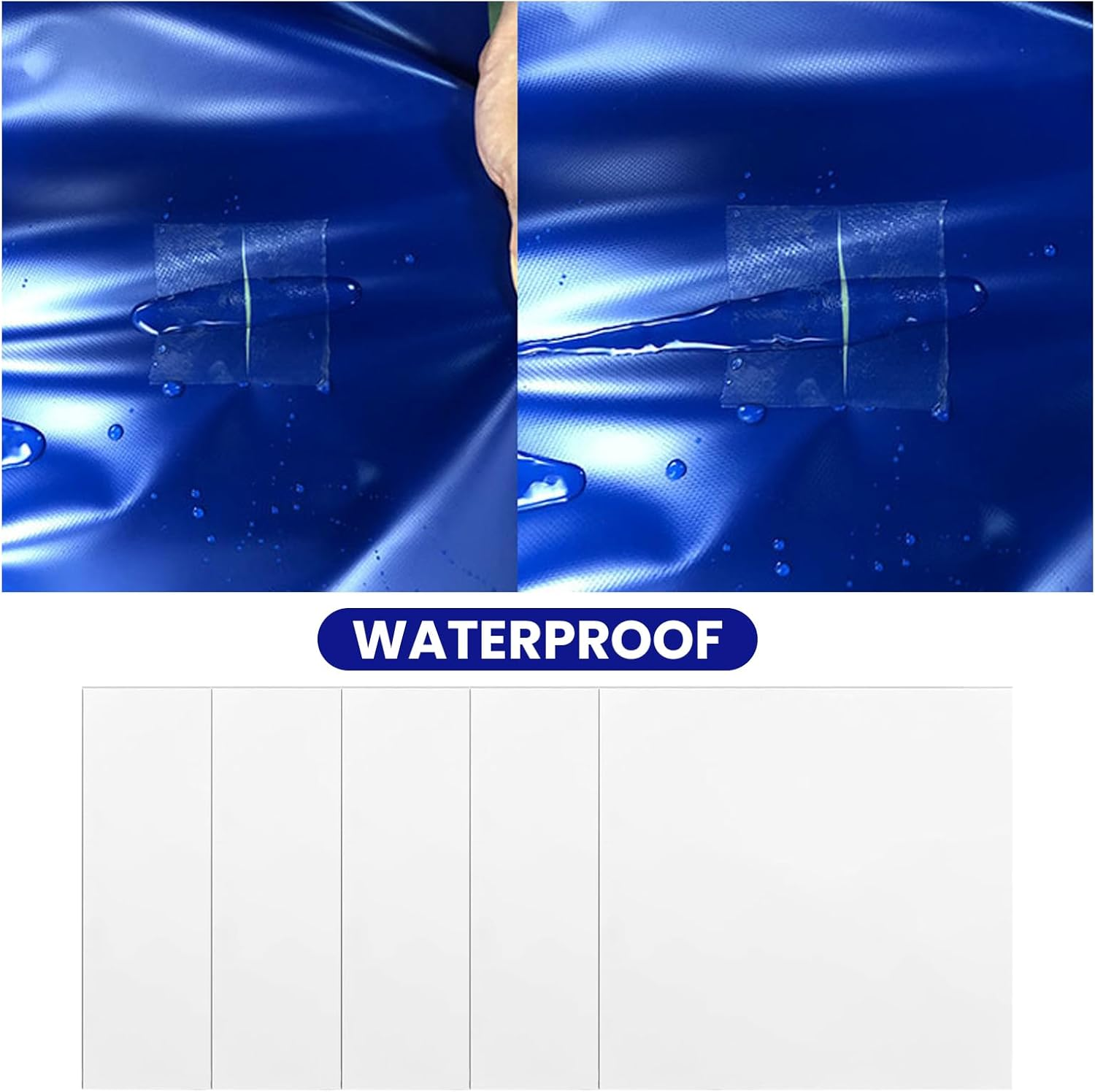 10 Pcs Inflatable Patch Repair Kit Self-Adhesive Waterproof - TPU Repair Patch 3.46 X 3.46 Inch (8.8Cm X 8.8Cm) Clear Vinyl for Inflatable Pool Swimming Ring Bounce House Air Mattress