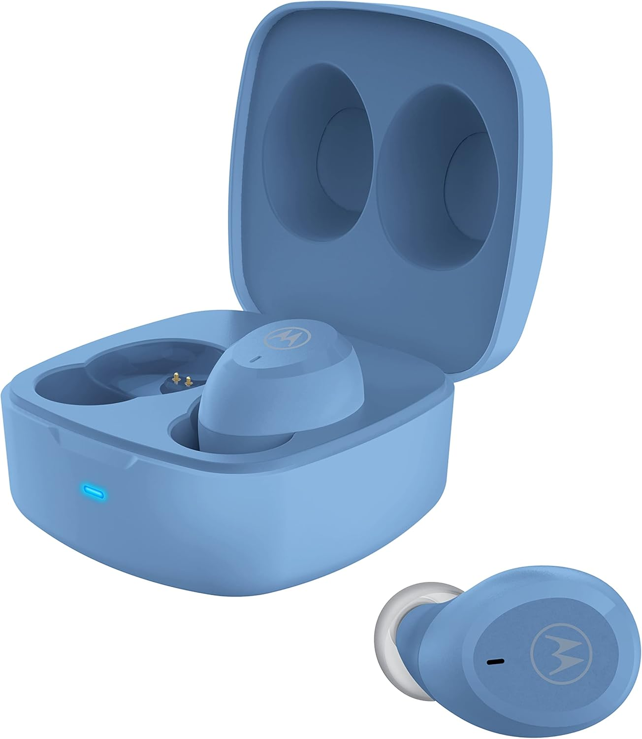 Motorola Moto Buds 100 IPX5 Water & Sweat Proof True Wireless Headphones for Long Hours of Handsfree Calls & Music (Lagoon Blue) image number 1